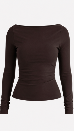 polera basica cuello bote