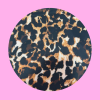 leopardo café borde rosa bebe