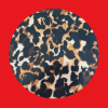 leopardo café borde rojo