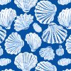Conchitas blancas con azul