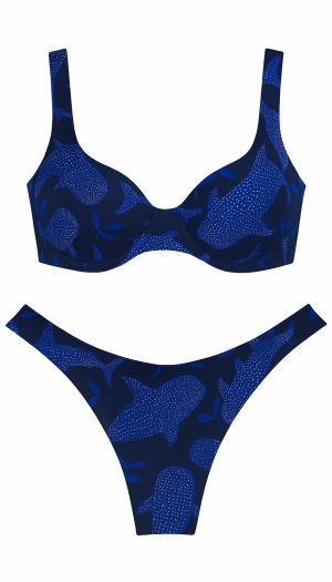 Conjunto Top Mulan + bottom Palm Marine